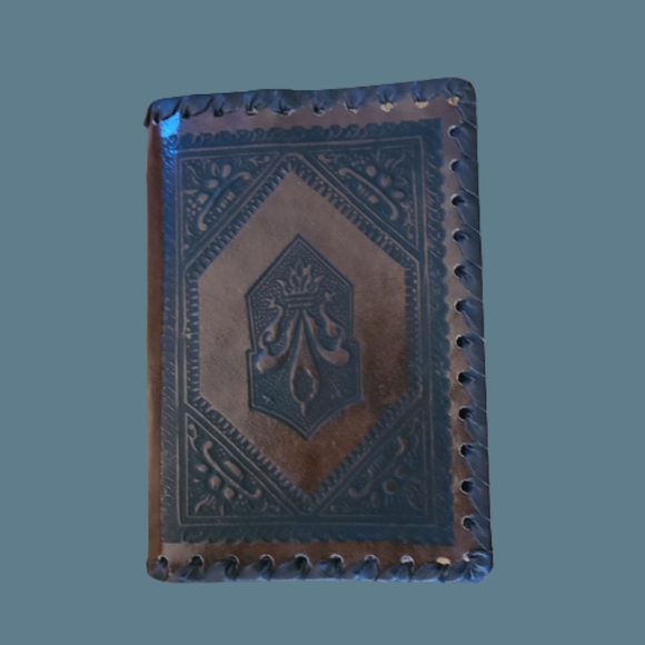 NWOT Hand Tooled Leather 5×7 Journal - Picture 1 of 5